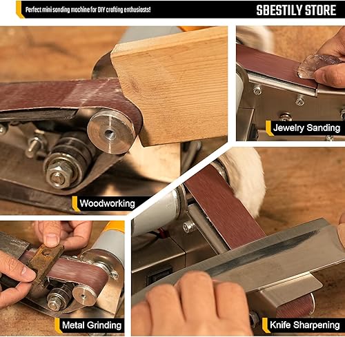 Miniatura 6 de Afilador de cuchillos y herramientas eléctrico multifuncional, 7 velocidades ajustables, sistema de afilado de cuchillos, para caza, cuchillos