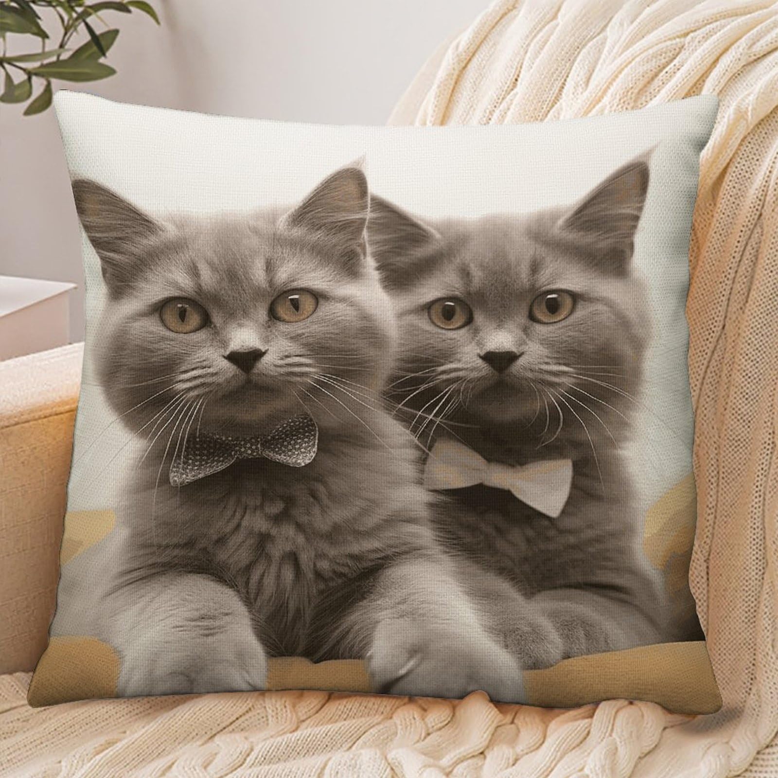Fekiloot Style Funny Cats Pillowcase Pillow Sham Pillow Case