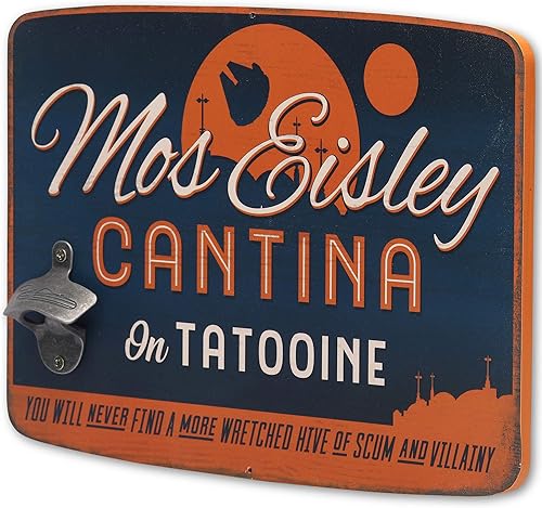 Miniatura 2 de Abrebotellas de pared Disney Star Wars Mos Eisley Cantina, abrebotellas vintage de Star Wars, gran idea de regalo