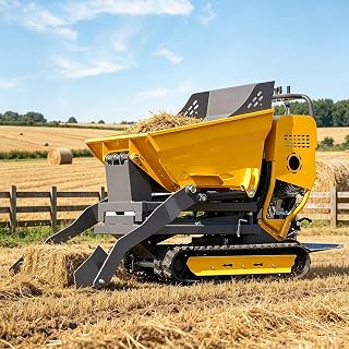 Mini-Raupenentlader Raupen-Entlader Hydraulischer Selbstentlader-Trichter Kompakter Raupen-Transporter für Garten Landschaftsbau kleine Baustelle Bauernhof enge Räume Schlamm-Gelände Materialbeförderung 500 kg 800 kg