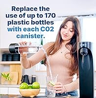 Vista 5 de Soda Sense Cartucho de Intercambio de CO2 de 60L - Paquete de 2, Estilo Roscado - Compatible con Todos los Fabricantes de Soda/Agua con Gas