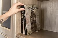 Vista 2 de Libros decorativos para decoración del hogar, hermoso juego de 3. Cajas decorativas, no páginas en el interior. Libros Decorativos para Mesa
