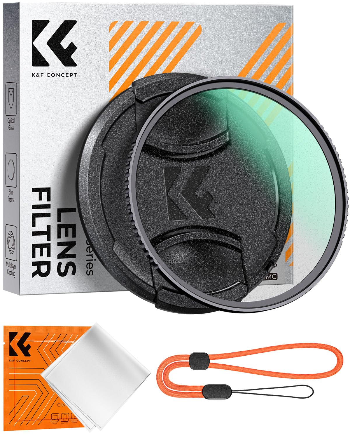K&F CONCEPT 49mm Filtro Black Mist 1/8 con Tappo e Un Panni di Puliziaper per Obiettivo Fotocamera, Effetto Cinematografico Filtro Black Diffusion 1/8 con 18 Strati Nano Rivestimento (K Serie)