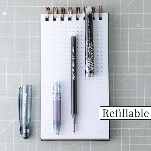 Miniatura 2 de PILOT FriXion Point Synergy - Bolígrafos de tinta de gel borrables y recargables, punta extrafina, tinta negra, paquete de 12 (31573)