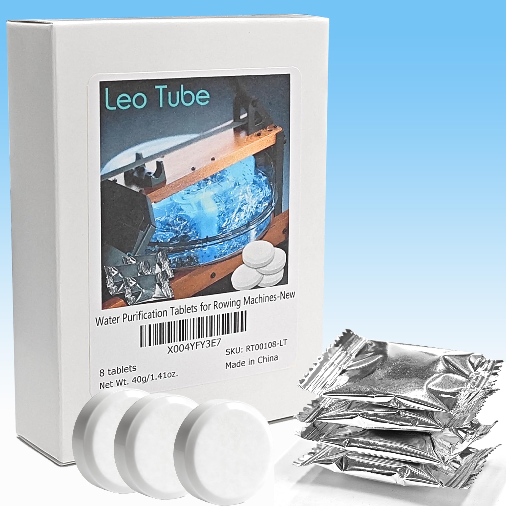 LeoTube Premium Water Purification Tablets for Rowing Machine Tanks | Effective Cleaning & Water Treatment Formula for Universal Use in Water Rowing Machines (8)