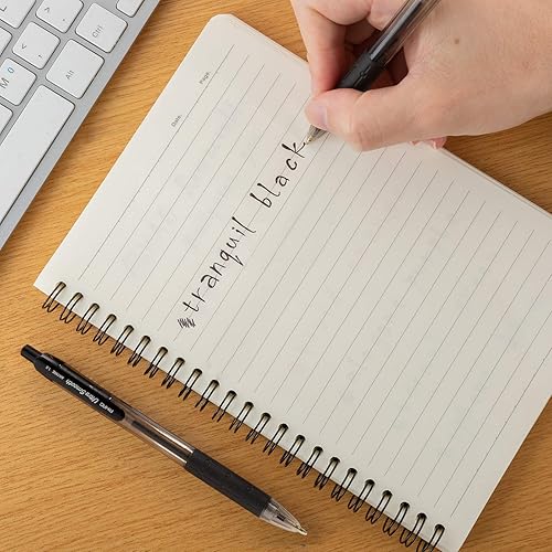 Miniatura 6 de AIHAO Bolígrafos retráctiles tinta negra punta media 0039in paquete de 24 bolígrafos de tinta híbrida para una escritura suave Negro, Azul /