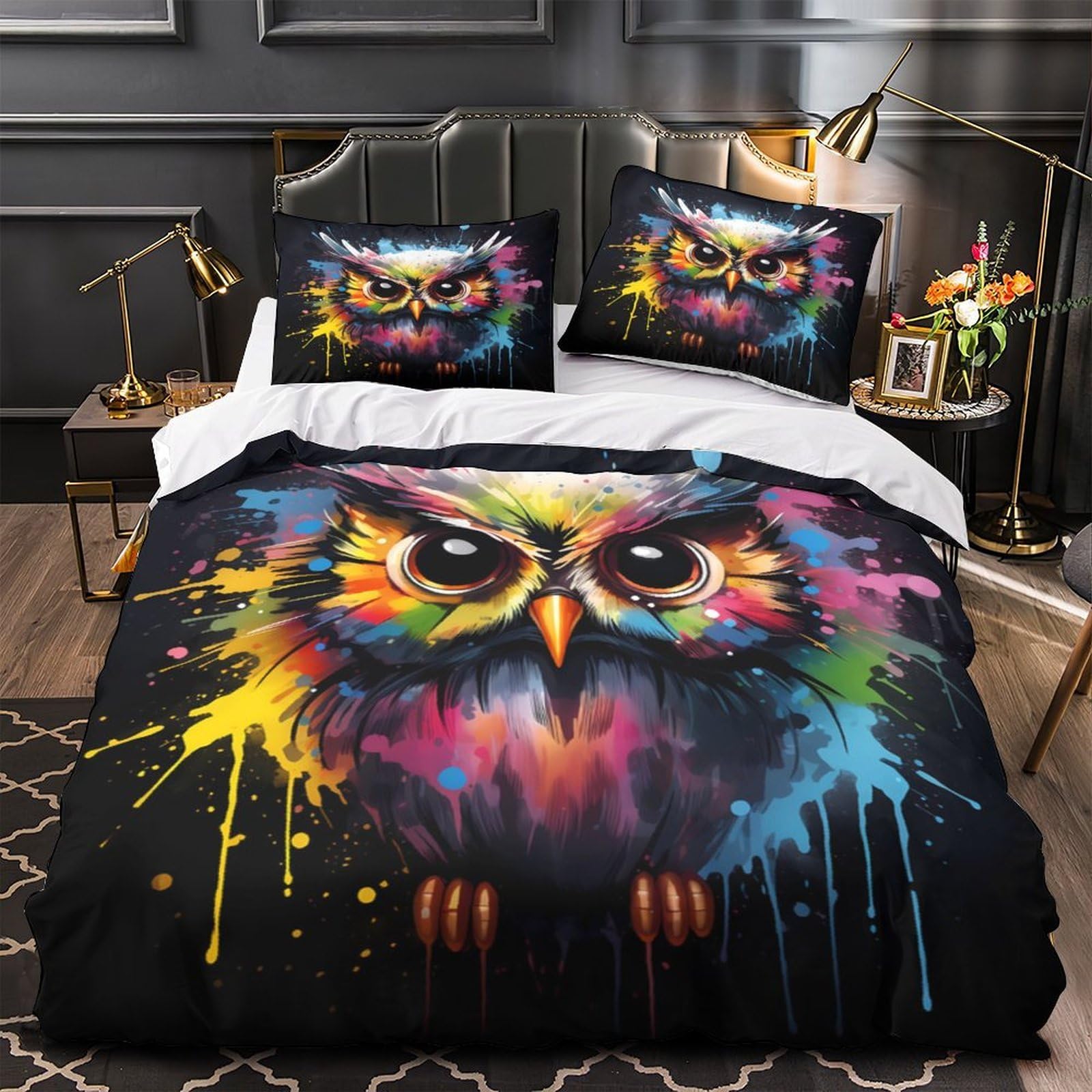 Parure de lit imprimé 3D cochon d'inde housse couette 260x220