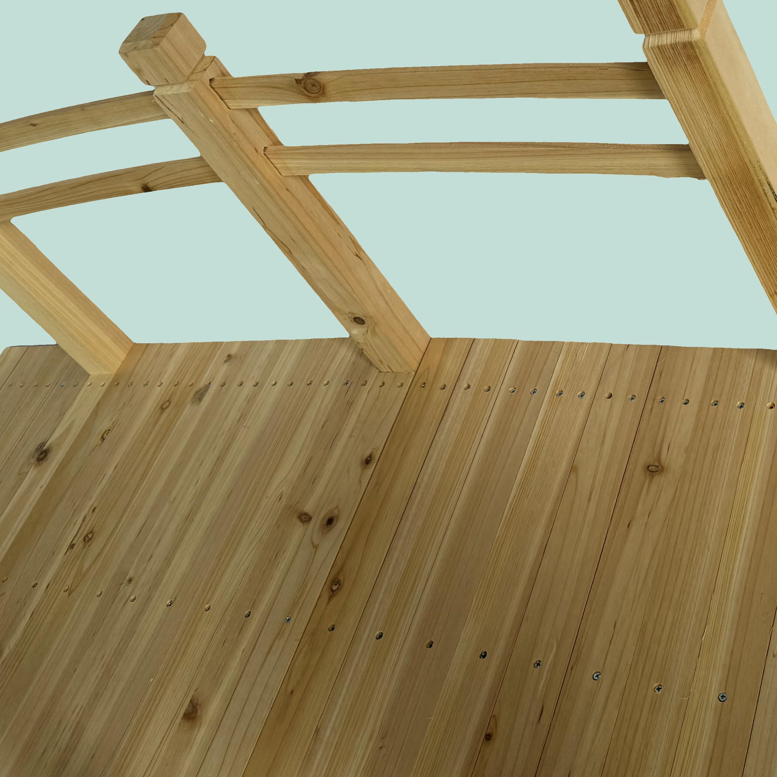 Relaxdays Garten Brücke, mit Geländer, Tannenholz, für Gartenteich, HxBxT: 55 x 150 x 67 cm, 150 kg, Holzbrücke, Natur