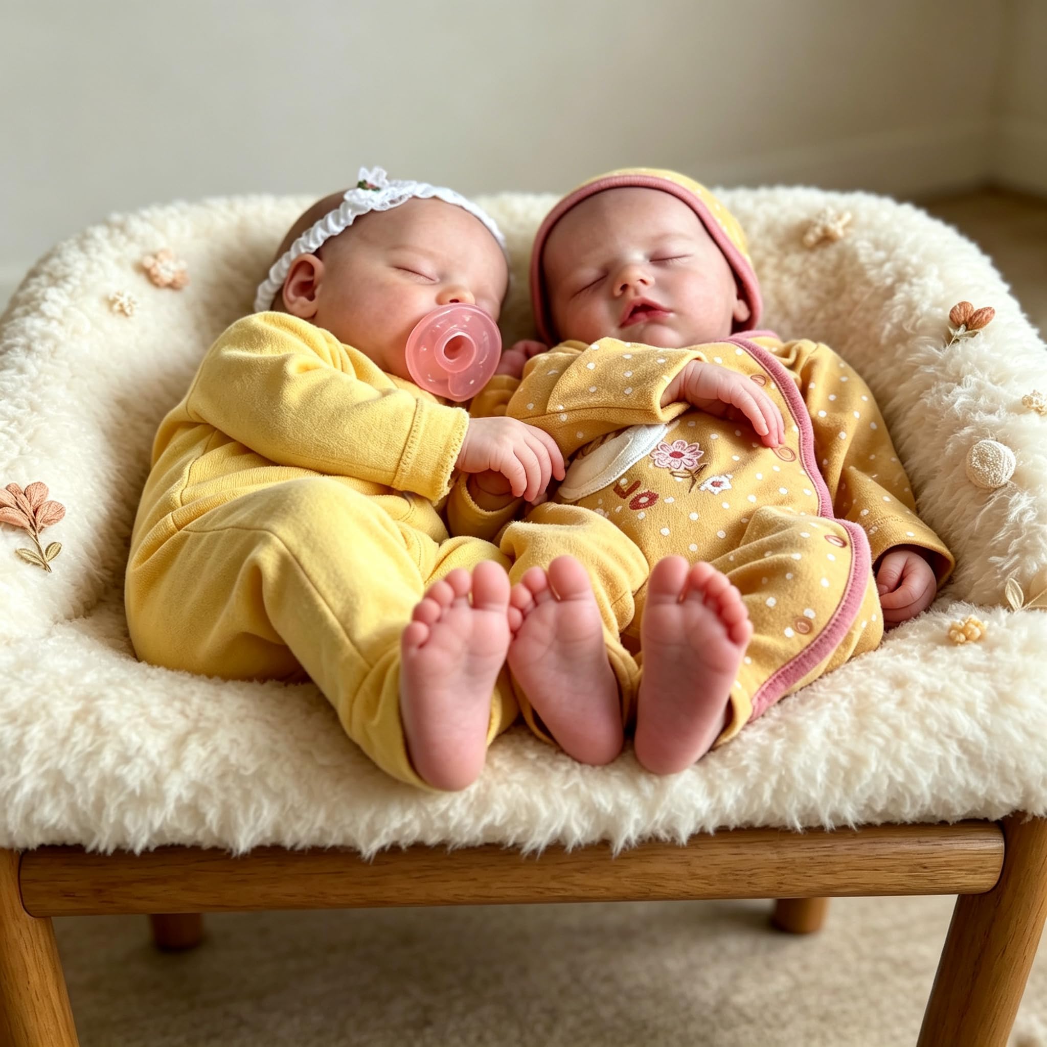 45,7 cm große Silikon-Puppe für Neugeborene, schlafende Mädchen, realistische Neugeborene, Zwillinge, Babypuppen, Schwester, Mädchen, lebensechte weiche Vinyl-Twins, Babys, Spielzeug