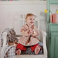 Vista 5 de Mushie - Babero de manga larga para bebé, resistente al agua, ajuste ajustable para edades de 6 a 24 meses