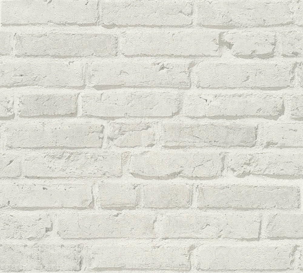 Brick Wallpaper Elements A.S. Création Non-Woven Wallpaper 10.05 m x 0.53 m Grey Made in Germany 355814 35581-4