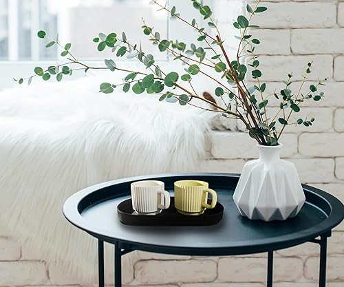 Miniatura 2 de Bandeja pequeña negra (10 pulgadas), bandeja ovalada para encimera de cocina, artículos de tocador de baño, organizador de encimera, accesorio de