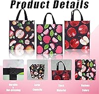 Vista 4 de CHENGBAI TOTE Paquete de 6 bolsas de comestibles reutilizables, bolsa de compras grande y resistente con asas resistentes, bolsa portátil multiusos