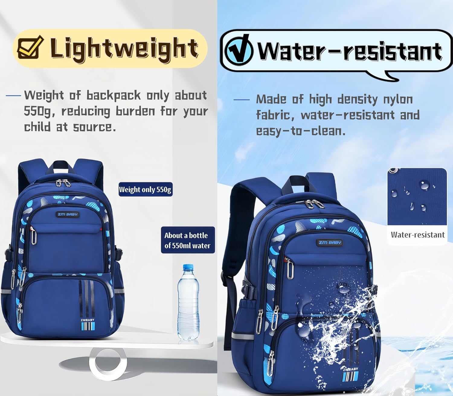 Bansusu Camo Backpacks for Boys Middle School Elementary, Camouflage School Bags Bookbags Kids Back Packs for Teens Boys