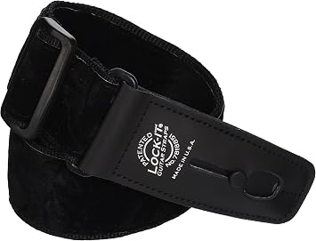 Lock-It Straps Crushed Velvet Guitar Strap - Black