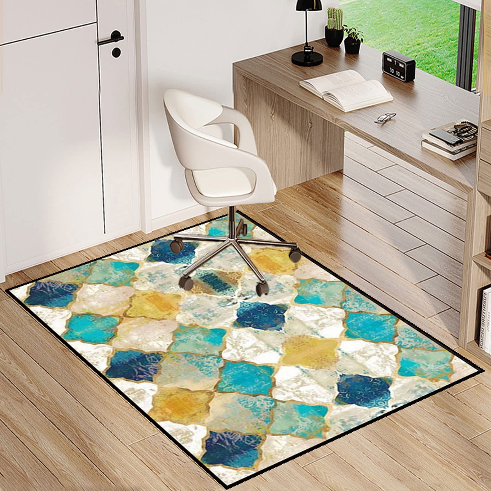 Single tree forest Chair Mat For Hardwood Floors,Office Chair Carpet，Multi-Purpose Floor Protectors For Rolling Chairs，Area Rug，anti-skidding And Stop Noise,Available In A Variety Of Colors And Sizes