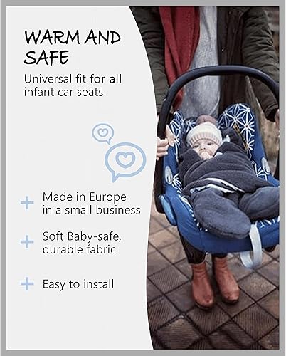 Miniatura 9 de Mantas de asiento de automóvil para bebés, saco para bebé, manta para envolver para asiento de automóvil, bolsa de banderines para cochecito para