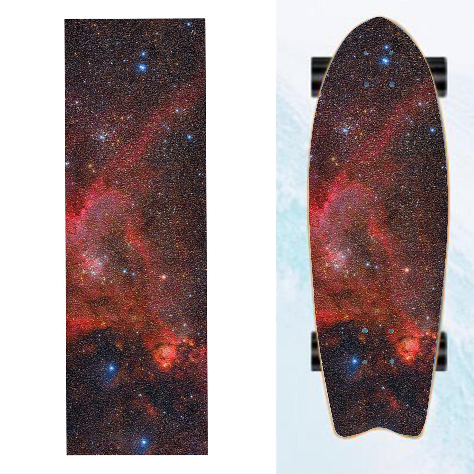 kowaku 2X Longboard Tape Grip Paper Sticker Decoration Decal Cruiser Guard Waterproof Griptape Anti Slip Skateboard for Steps Pedal