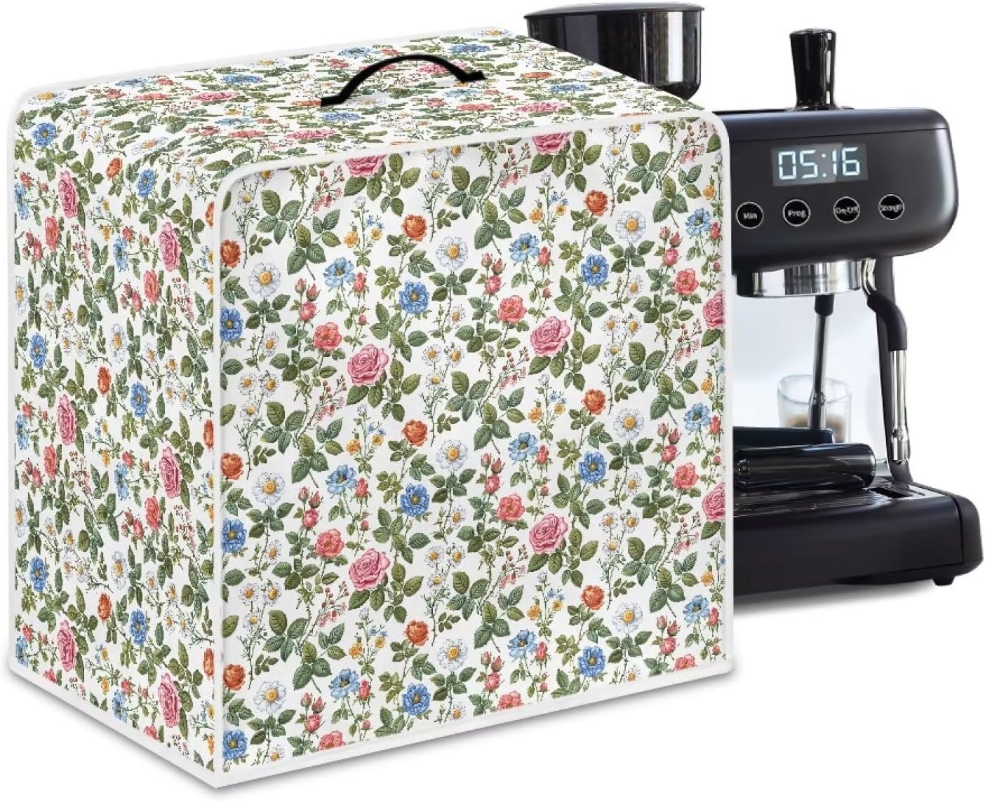 Cat Coffee Maker Cover Dust Proof Appliance Cover Coffee Machine Washable Express Coffee Machine Cover with Handle Waterproof Dust Covers Fits Blender/Toaster/Air Fryer
