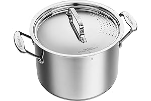 Cuisinart 766S-22 6 Qt. Stainless Steel Pasta Pot with Straining Cover Chef's-Classic-Stainless-Cookware-Collection, 6-Quart