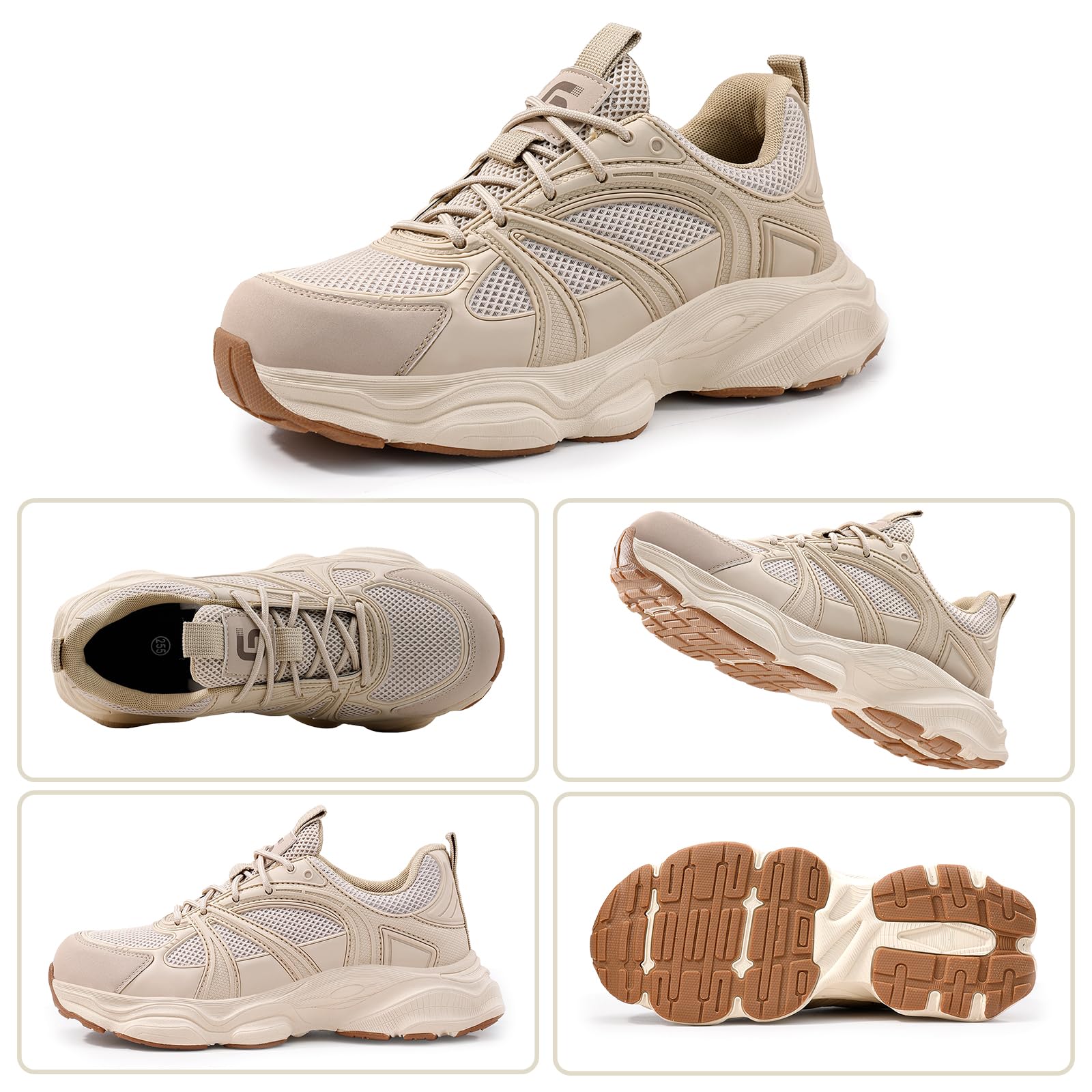 Zapatillas de Seguridad Hombre Mujer Zapatos de Seguridad con Puntera de Acero Ligero Antideslizante Zapatillas Trabajo Transpirable Comodo