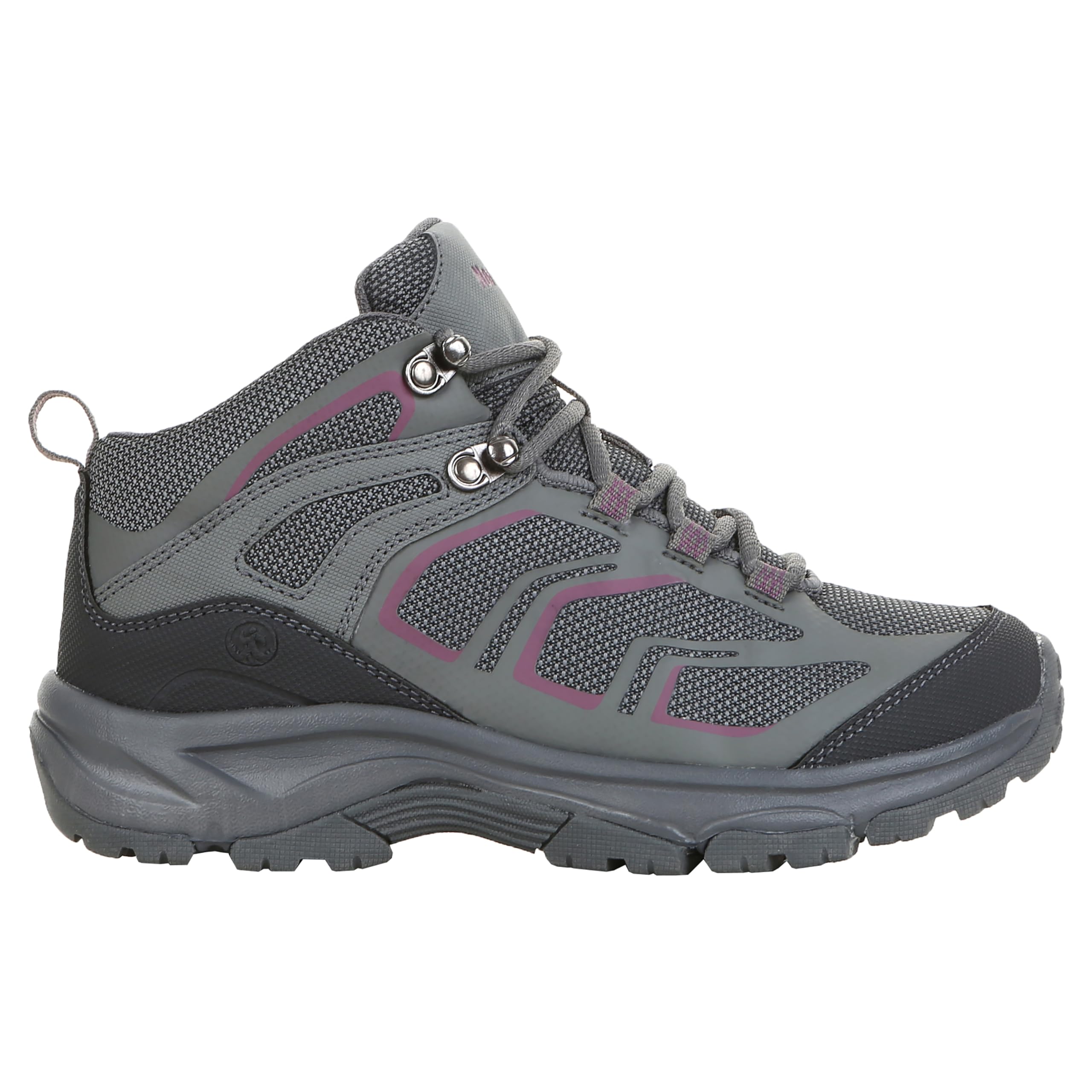 Northside Women's Skyview Mid Hiking Boot, Gray/Winterberry, 6.5