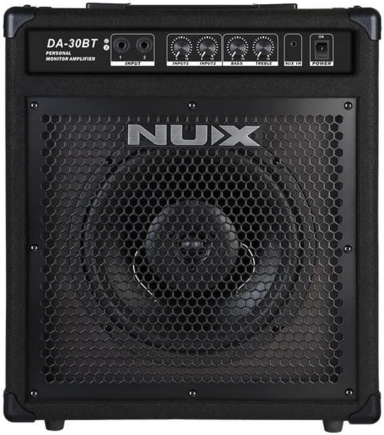 Front view of NUX DA-30BT Personal Monitor Amplifier