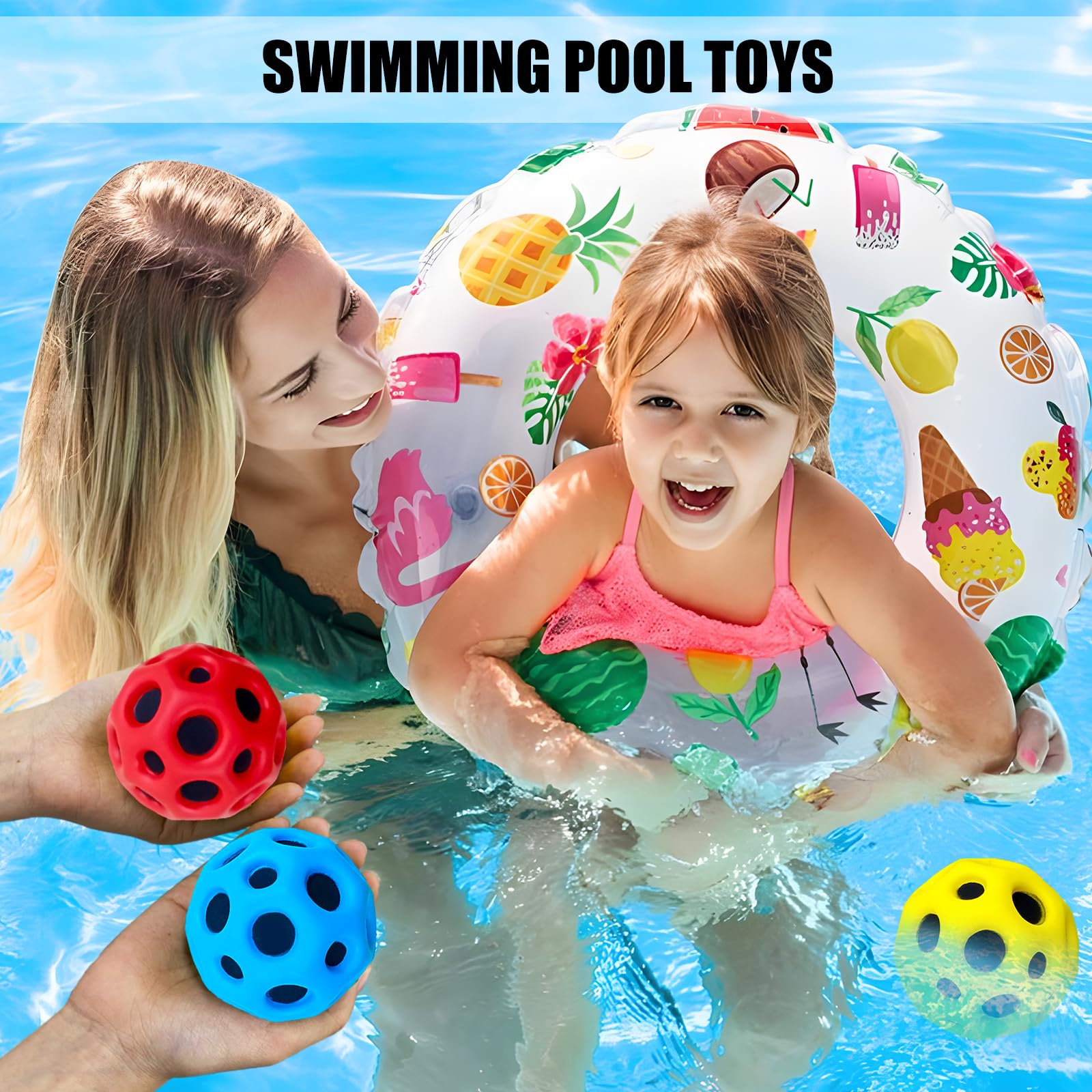 Pack De 6 Pelotas Espaciales Que Rebotan | Super High Bouncing Ball De PU | Regalo Para Niños Y Adultos | Ideal Para Juegos En Interiores Y Exteriores
