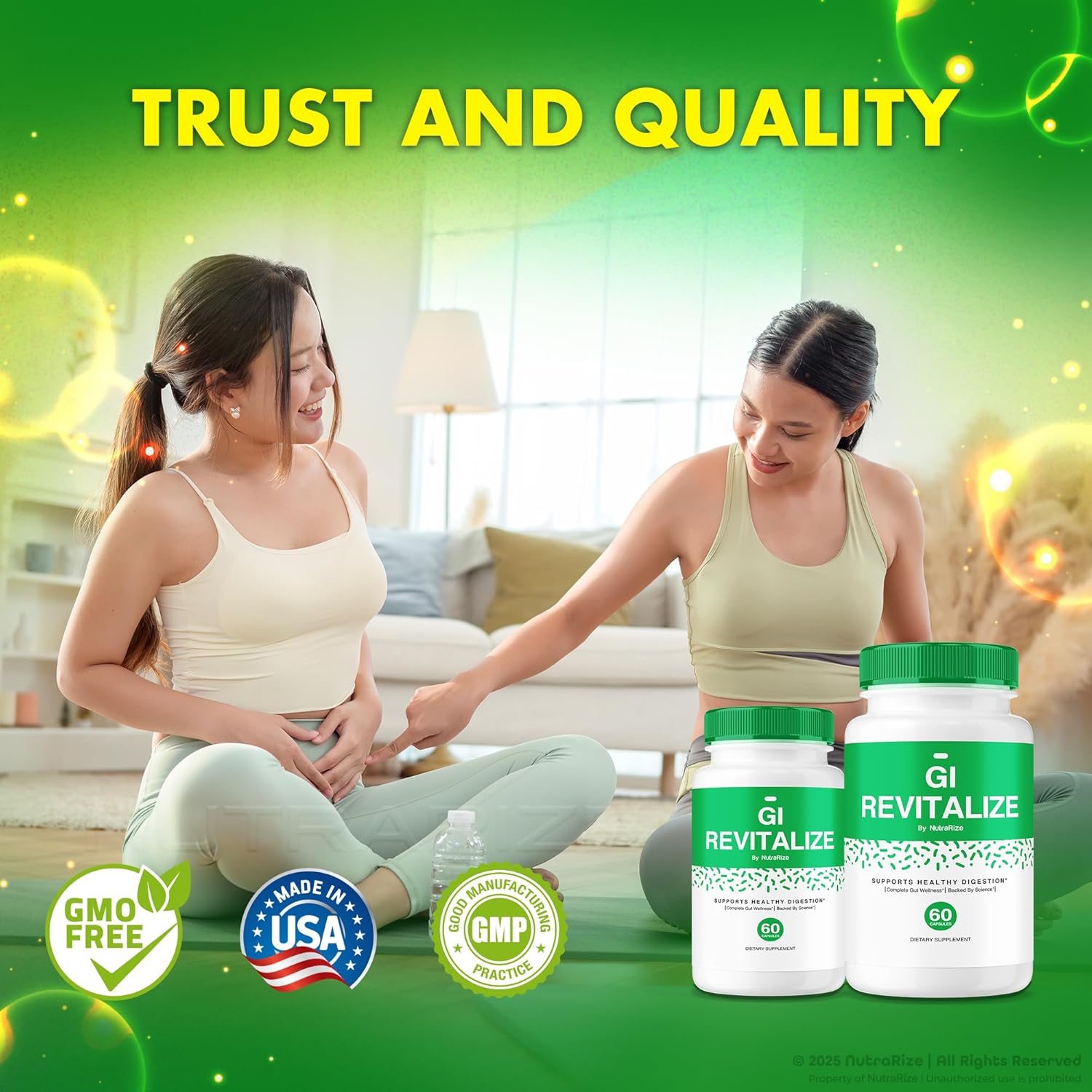 (2 Pack) GI Revitalize - GI Revitalize Pro Pills to Support Healthy Digestion, GI Revitalized Advanced Formula for Gut Health, G I Revitalizer Maximum Strength Supplement Review (120 Capsules)