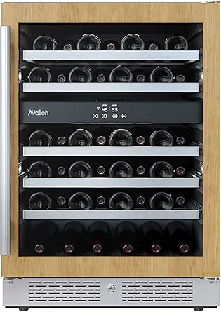 Avallon AWC242DPRGRH 24 Inch Wide 45 Bottle Capacity Dual Zone Wine Cooler with Right Swing Door