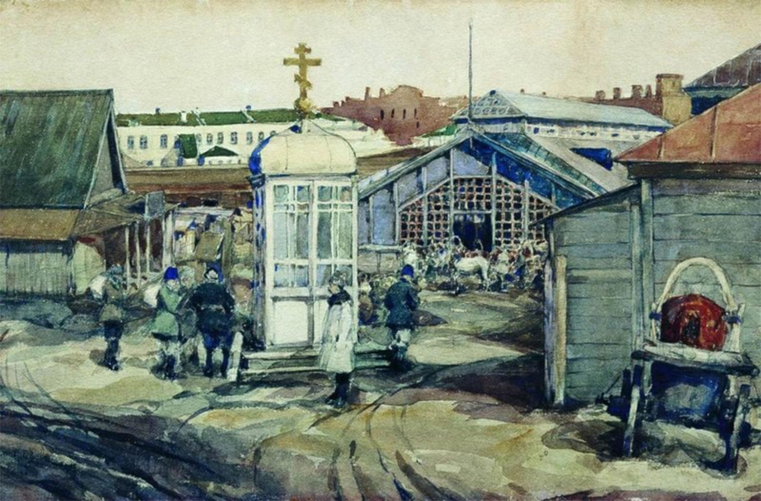 POSTERIIk Vintage Print Pop Art Landscape Artwork Simbirsk Sergei Arsenievich Vinogradov Art Prints for Office Home Decor 60x90cm