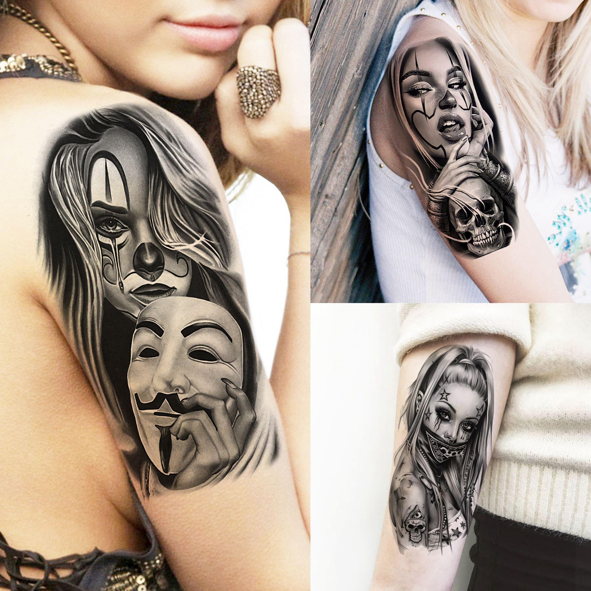 73 Sheets Halloween Chicano Temporary Tattoos for Women Men Adults Cholo Chola Long Lasting Guadalupe Tattoo Stickers Religion - Image 4