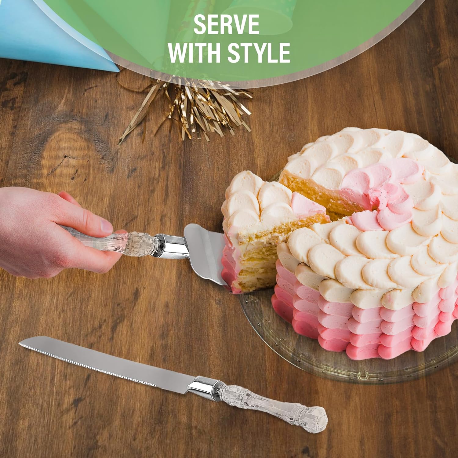 MarvellsHome - Cake Stand with Dome & Lid -Acrylic Cake Plate - Acrylic Cake Cover - Server - Trifle Bowl - Container & Dessert Stand with Charcuterie Board - Food Tray.