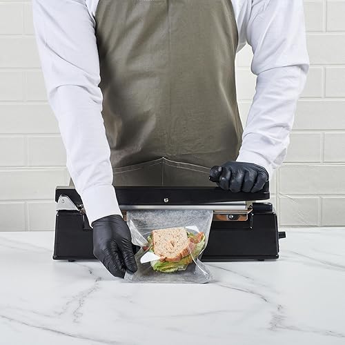 Miniatura 6 de Restaurantware Bag Tek - Bolsas de muestra de calor y sellado de 8.75 pulgadas, 100 bolsas de sellado térmico medianas, bolsas sellables con calor