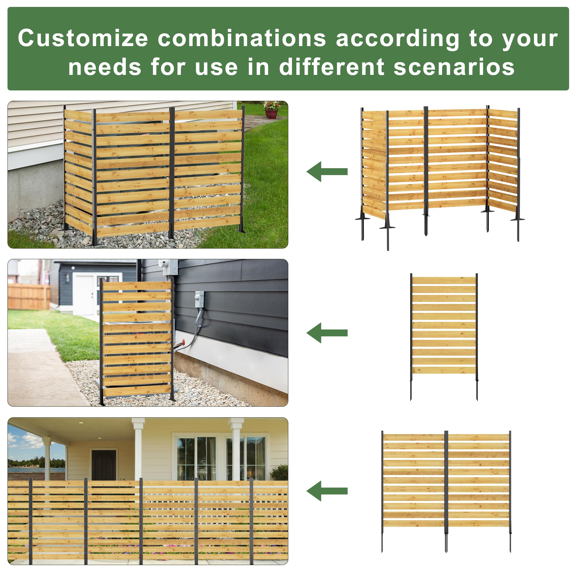 Amazon.com : Bathenum 72.8”H x 38.5”W (1 Panel) Cedar Wood