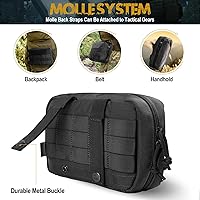 Vista 2 de OneTigris Tactical Molle Pouches,Large Admin Pouch Utility Tool Pouch, Multi-Purpose Molle Accessories Waist Belt Pouch Bag 8" x 5" x 2.5