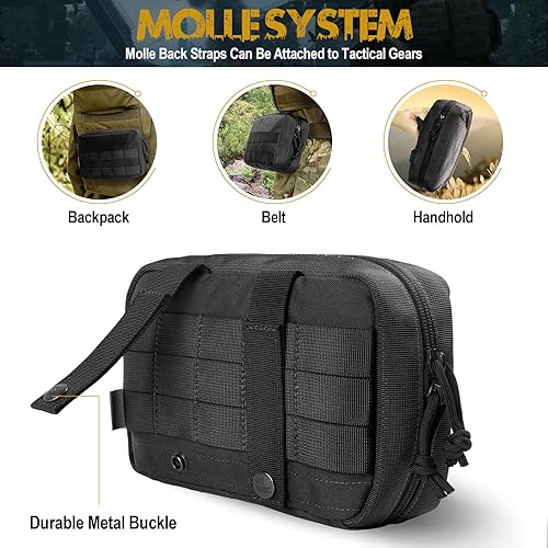 Miniatura 2 de OneTigris MOLLE - Bolsa táctica para administrador, organizador de herramientas EDC con cremallera, paquete de cintura de 8 x 5 x 2.5 pulgadas