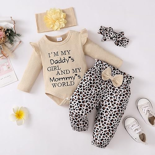 Miniatura 2 de Ropa de bebé recién nacida mameluco con volantes conjunto de pantalones de algodón floral para niña conjunto de ropa para niñas