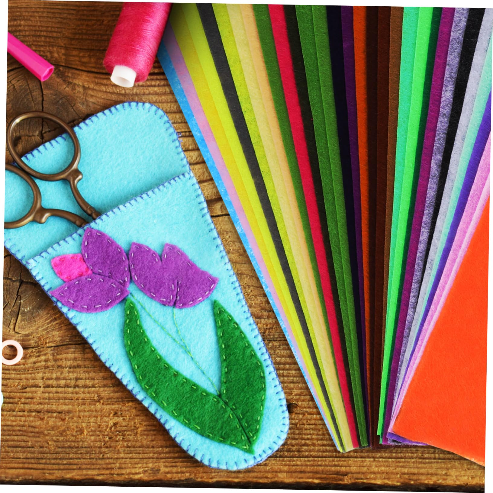 ARTIBETTER 60 Hojas De Fieltro De Colores Para Coser Tela Natural Para Coser Telas De Fieltro Surtidas Material Fino Para Bordar Retazos Suministros Para Costura Tapete De Fieltro