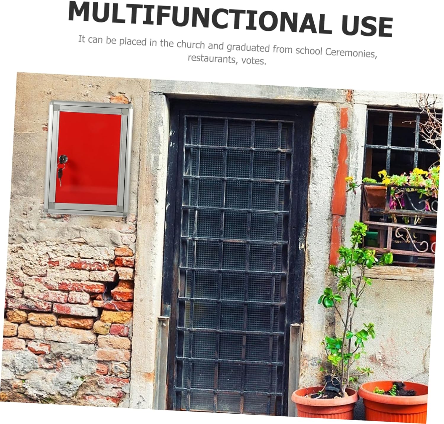 Artibetter Wall Mount Locking Suggestion Box Retro Design Employee Opinion Box for Home Office Community Use Secure Collection Mailbox with Practical Functionality and Space Saving