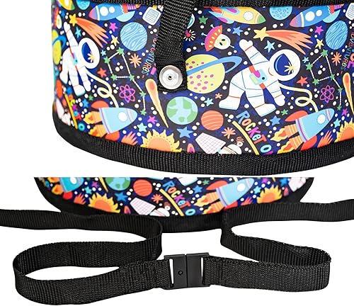 Miniatura 9 de MUSICUBE Juego de tambores de madera de 8 pulgadas con una correa ajustable y 2 baquetas educativas juguetes musicales para bebés juguetes