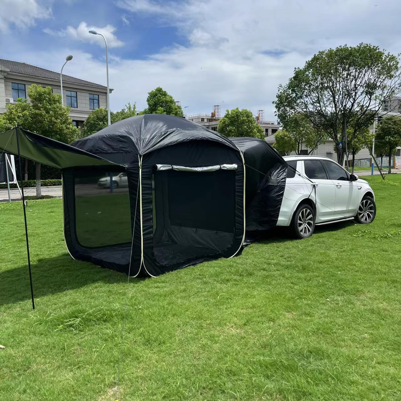 Tienda de Campaña SUV, Tienda de Camping para Coche Capacidad de hasta 5-8, Capa Coche Toldo con Mosquitera, Tienda Montada en Vehículo para Camping Senderismo Viajes