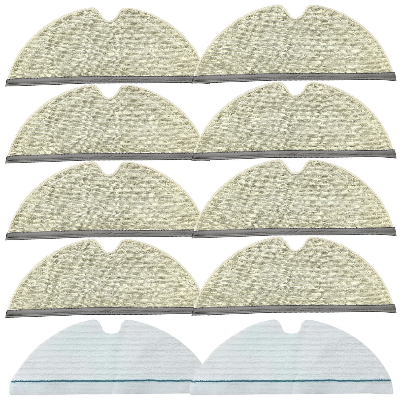 Mop Pad Replacement for Roborock Q5 Pro/Q5 Pro+/Q5/Q8 Max/Q7/Q7 Max/S5/S5 MAX/S6/S6 MAXV/S6 Pure/E-Series/Q8 Max+ Robot Vacuum Cleaner, Reusable Microfiber and Disposable Mop Pad