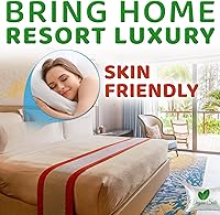 Vista 4 de Fundas de almohada 100% viscosa derivada de bambú - Funda de almohada refrescante - Tamaño estándar, crema, juego de 2 con cremallera