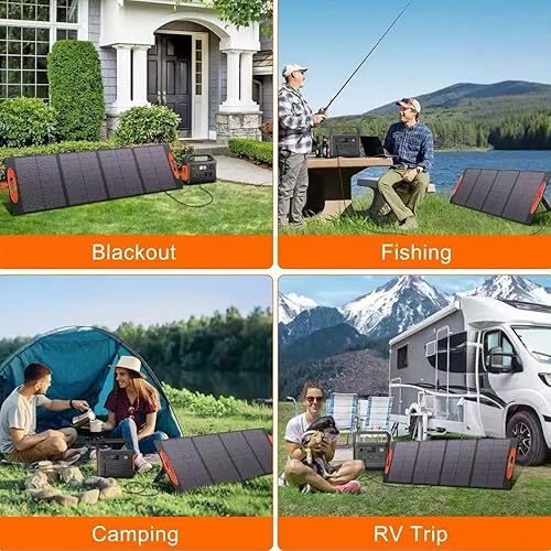 Miniatura 7 de Panel solar portátil de 100 W para estación de energía, compatible con Jackery, Ecoflow, Bluetooth, Anker y más estaciones de energía portátiles,