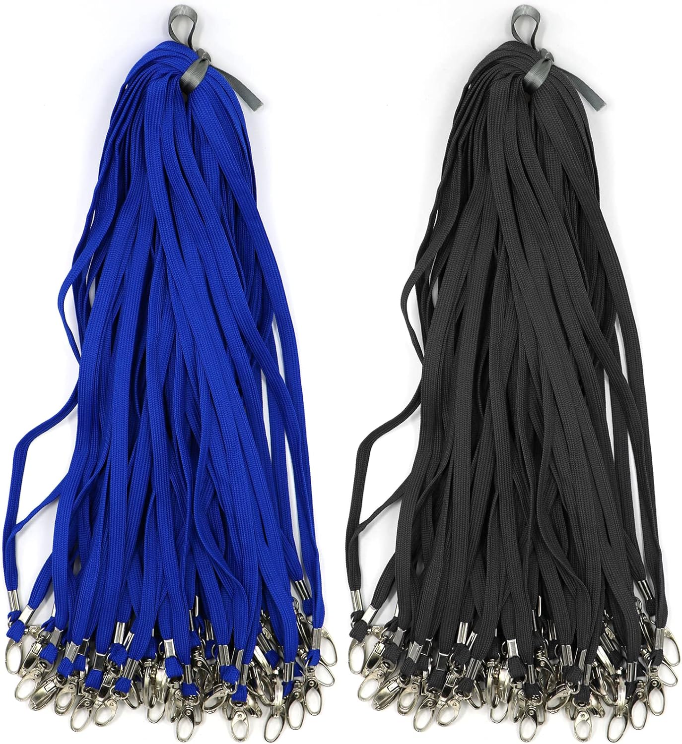 Beebel 100 Pack Lanyards Bulk Black Lanyard for Office Id Badges Flat Lanyard with Badge Clip Swivel Hook (100 Pack, Black) - Image 6