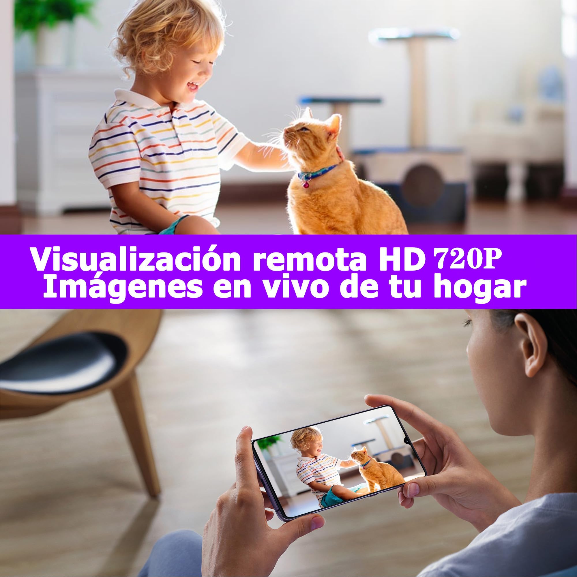 Caméra Espion WiFi 1080P Mini Caméra Surveillance Discrète Détecteur Mouvement (Olive)