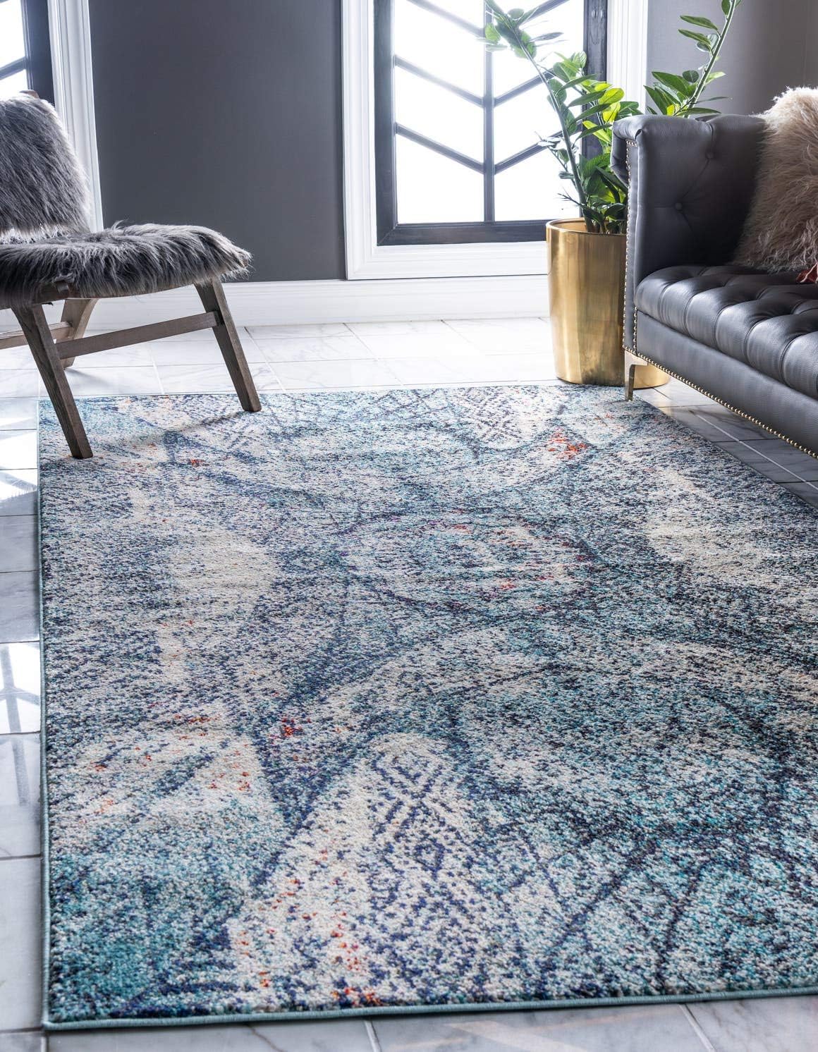 Unique Loom Vita Collection Traditional OverDyed Vintage