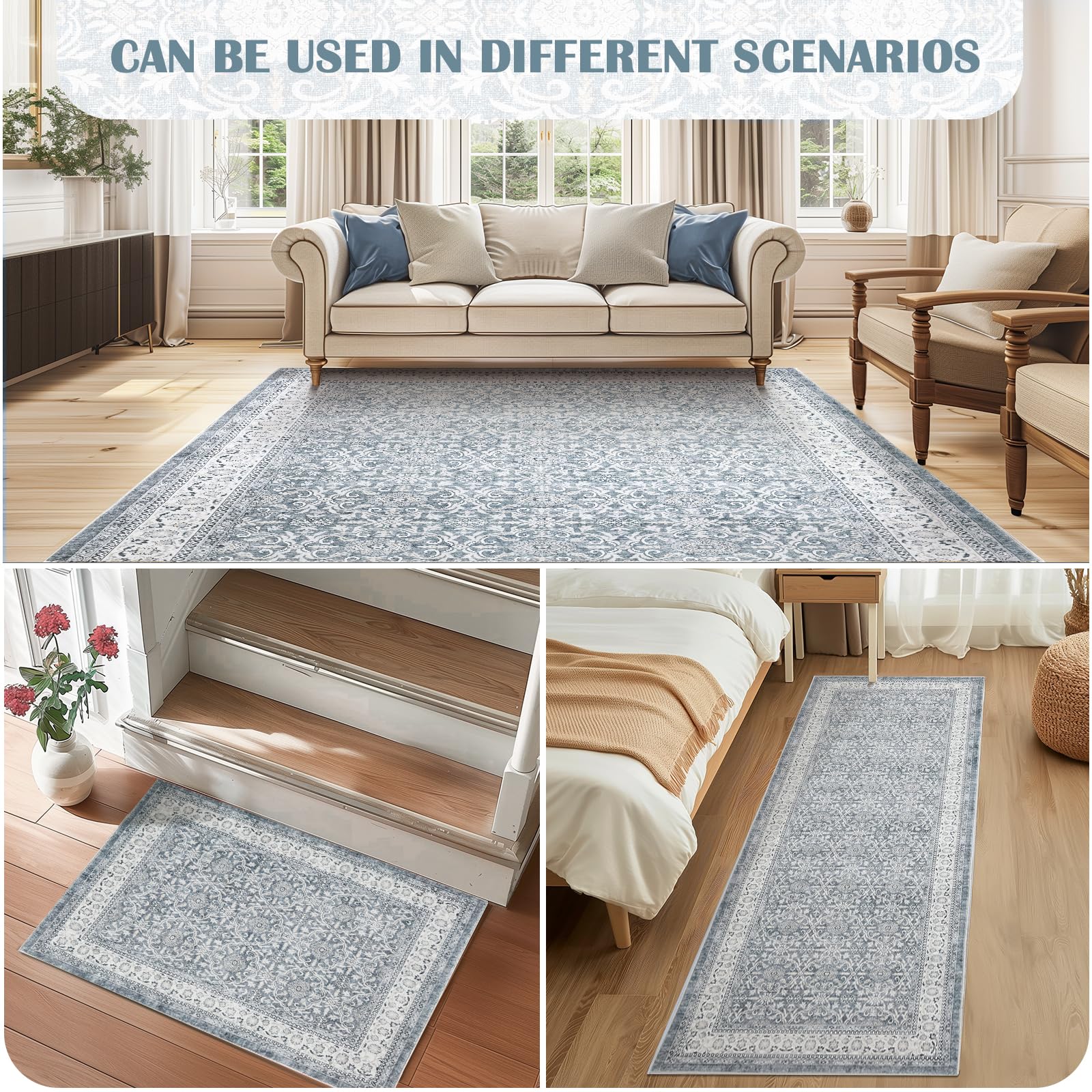 ゆゅ　chan Amazon.com: jinchan Floral 2x3 Rugs for Entryway - Machine