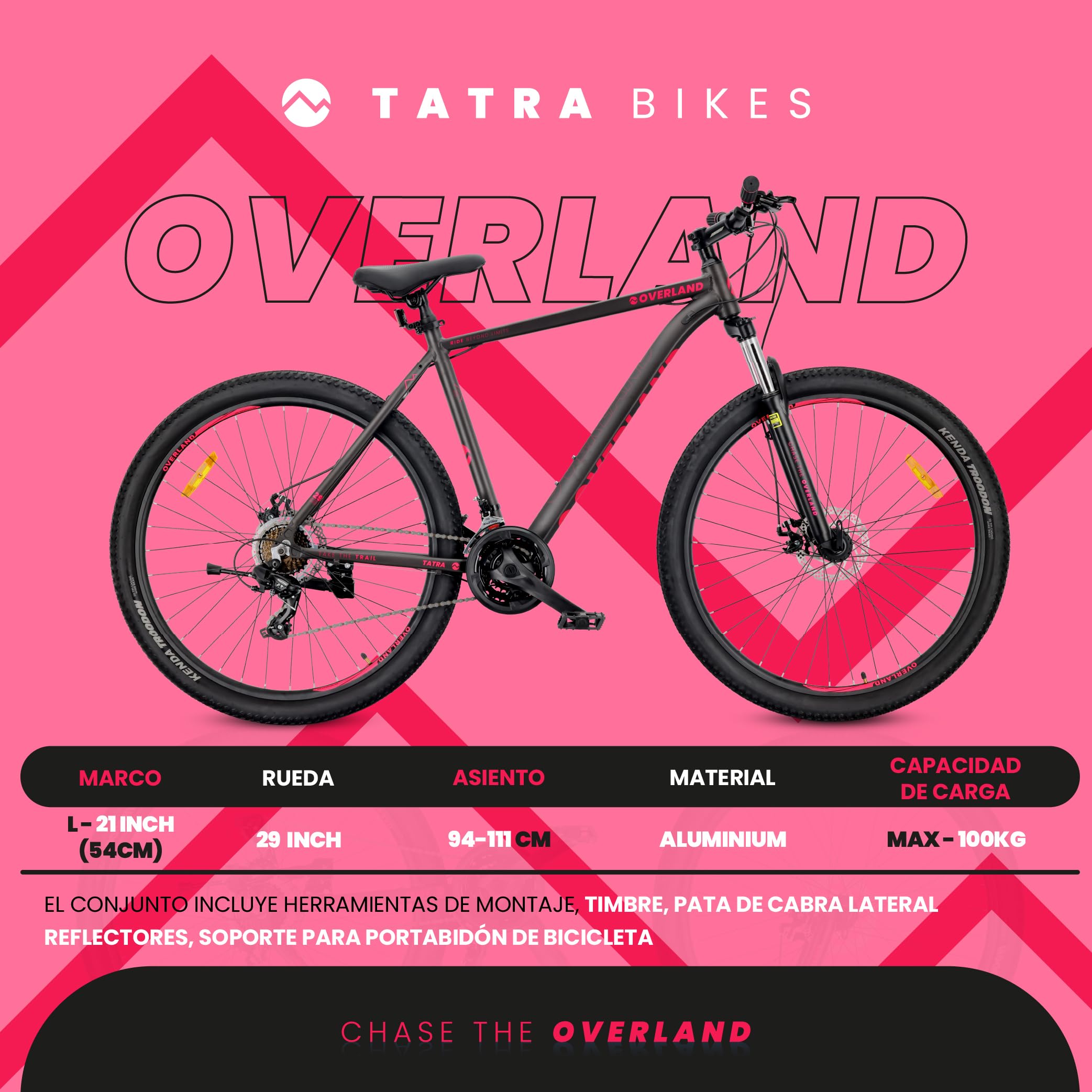 sun baby Tatra Bikes Bicicleta de montaña Overland, Ligero Bicicleta Unisex